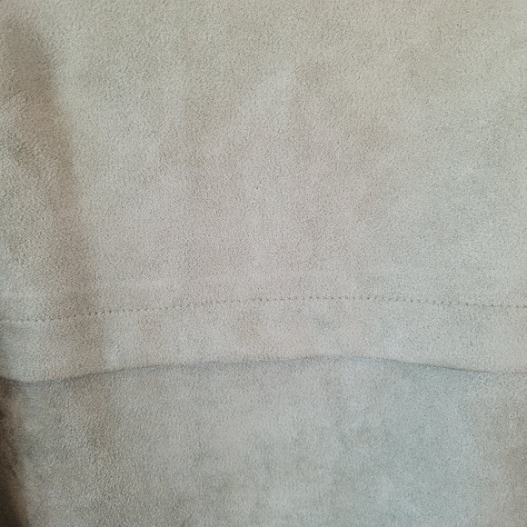 SUEDE Jade Green Wide Long Sleeve V Neck Waist Tie Jacket - Picture 9 of 10